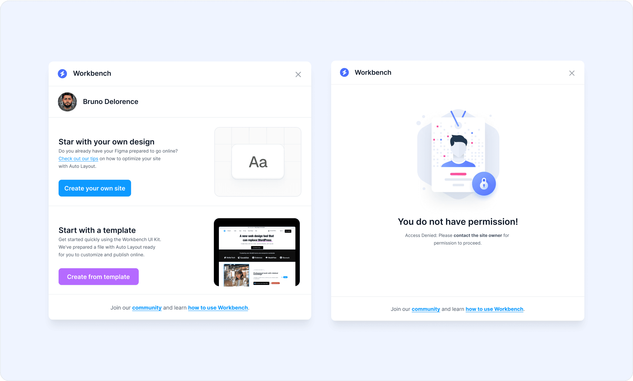 Workbench · Figma to web