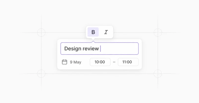 Visual representation of Event setup