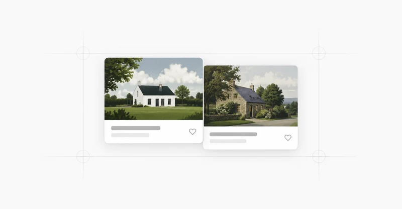 Visual representation of Listing cards
