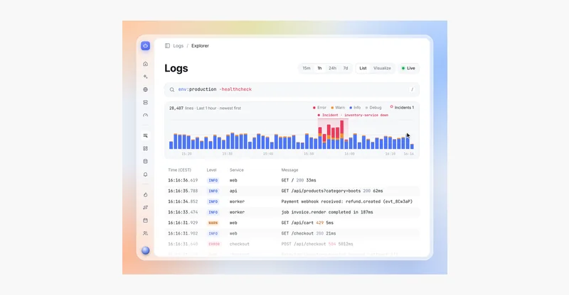 Preview of Logs explorer