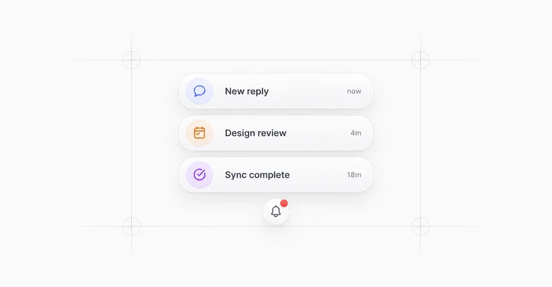 Visual representation of Notification pills