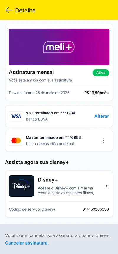 Step 7: Cartão adicionado